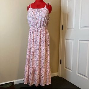 Floral Spaghetti Strap Tiered Dress